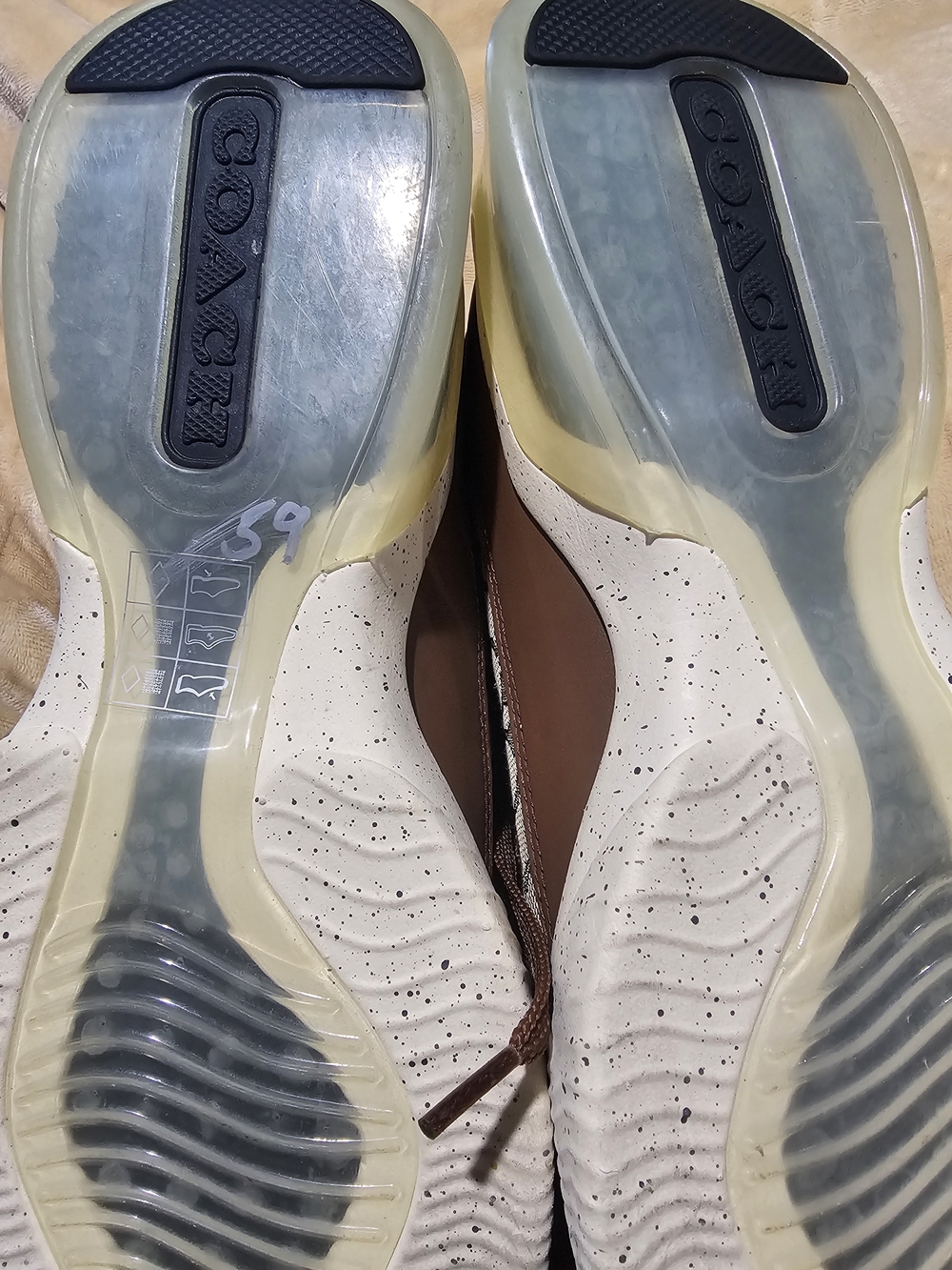 Coach Brown and Beige Signature Logo Men’s Athletic Sneakers - Picture 11 of 11